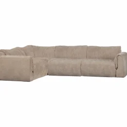 Hoekbank Baggy 3D chenille - Zand (links) - Loft24.nl