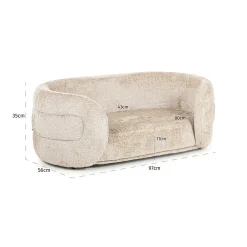 Huisdierenbed Bingo clay chenille (Bergen 902 clay chenille) - Loft24.nl