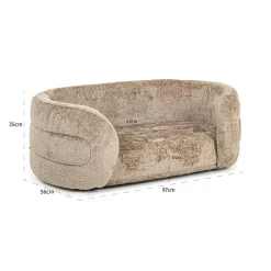 Huisdierenbed Bingo taupe chenille (Bergen 104 taupe chenille) - Loft24.nl
