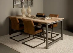 Industiële Eettafel Venetië Teak 240 cm - Loft24.nl