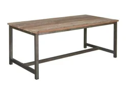 Industiële Eettafel Venetië Teak 220 cm - Loft24.nl