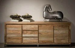 Industrieel Dressoir Venetië met 3 deuren en 3 laden - Loft24.nl