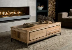 Industriële Salontafel Venetië met 4 laden - Loft24.nl