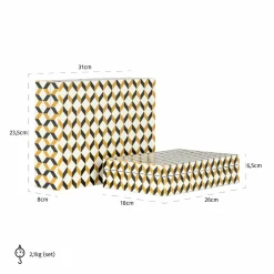 Juwelenbox Frences Resin Set van 2 stuks - Loft24.nl