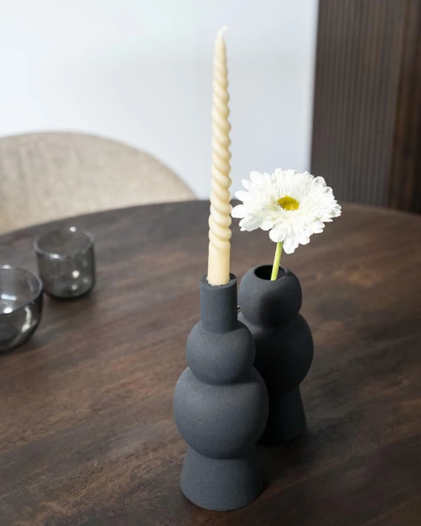 Kaarsenhouder Bold - Zwart - Loft24.nl