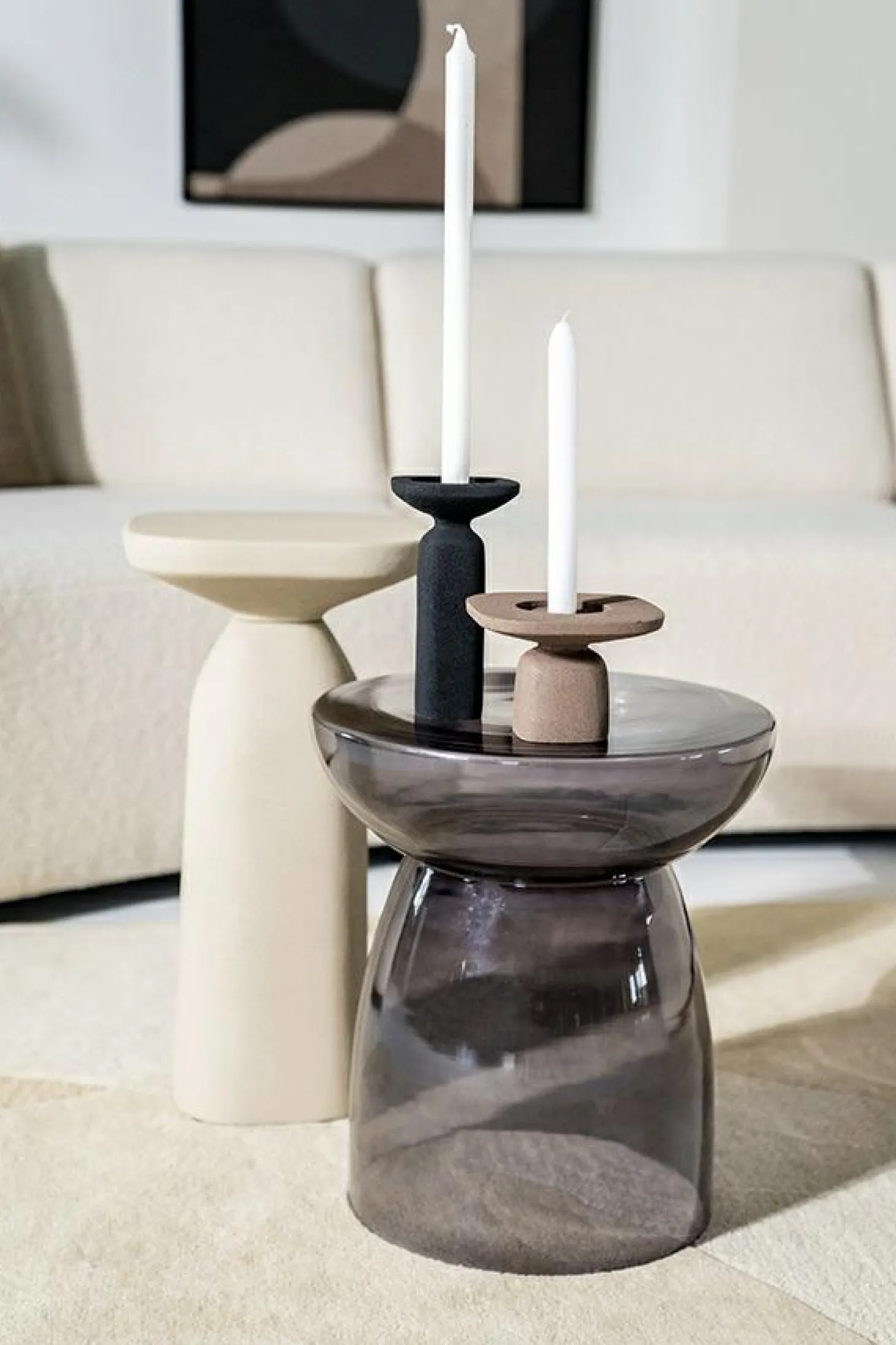 Kaarsenhouder Squand klein - Bruin - Loft24.nl