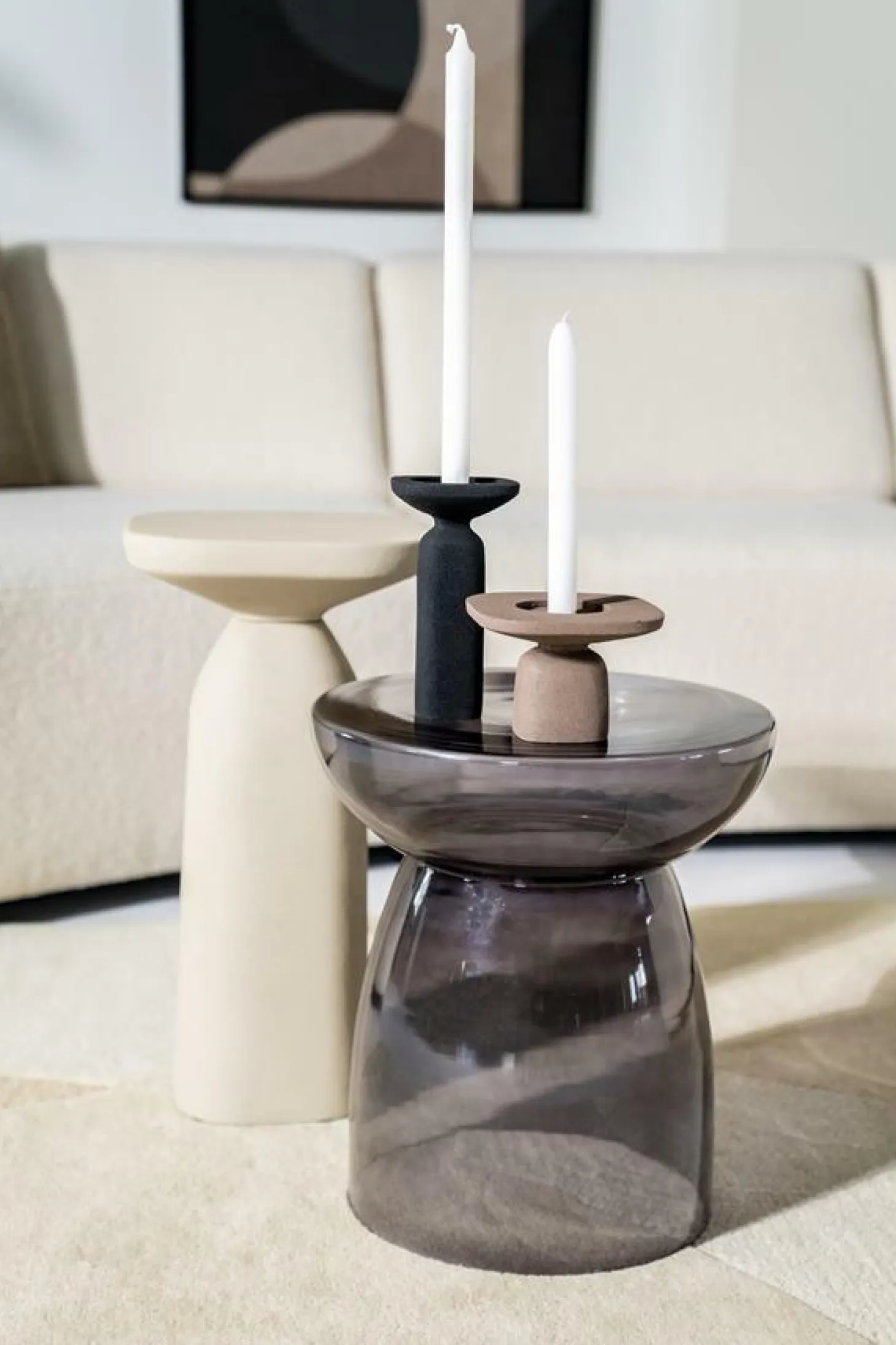 Kaarsenhouder Squand klein - Bruin - Loft24.nl