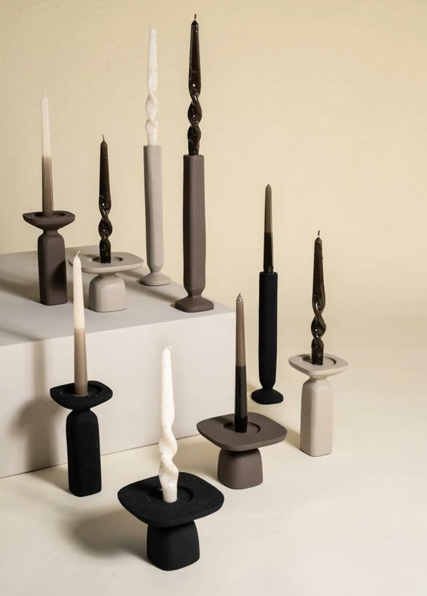 Kaarsenhouder Squand klein - Bruin - Loft24.nl