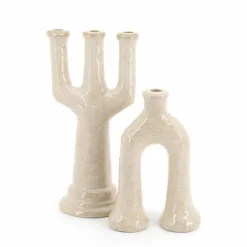 Kaarshouder Blix beige - 28 cm hoog - Loft24.nl