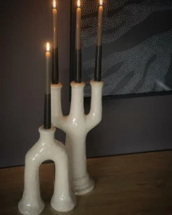 Kaarshouder Blix beige - 28 cm hoog - Loft24.nl