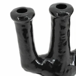 Kaarshouder Blix zwart - 38 cm hoog - Loft24.nl