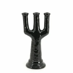 Kaarshouder Blix zwart - 38 cm hoog - Loft24.nl