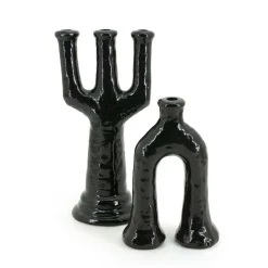 Kaarshouder Blix zwart - 38 cm hoog - Loft24.nl