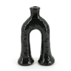 Kaarshouder Blix zwart - 28 cm hoog - Loft24.nl