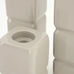 Kaarshouder Cube set van 3 stuks - Taupe - Loft24.nl