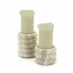 Kaarshouder Paloma set van 2 stuks Marmer - Loft24.nl