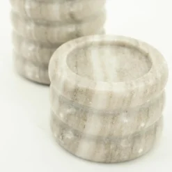 Kaarshouder Paloma set van 2 stuks Marmer - Loft24.nl