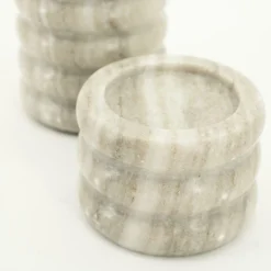 Kaarshouder Paloma set van 2 stuks Marmer - Loft24.nl