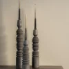 Kaarshouder Totem - set van 3 stuks - Bruin - Loft24.nl
