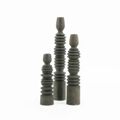Kaarshouder Totem - set van 3 stuks - Bruin - Loft24.nl