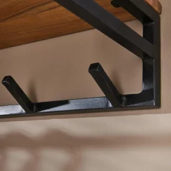 Kapstok Custom Acaciahout met 6 haken - Loft24.nl