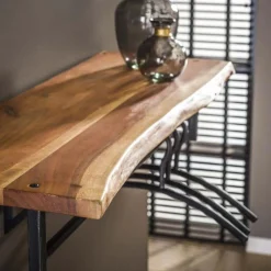 Kapstok Edge Massief Acaciahout met 6 haken en Roede - Loft24.nl