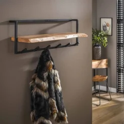 Kapstok Edge Shelve met 6 haken en Plank - Loft24.nl