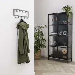 Kapstok Industrieel Metaal met 9 haken - Loft24.nl