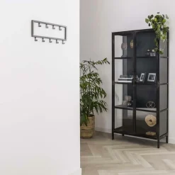 Kapstok Industrieel Metaal met 9 haken - Loft24.nl