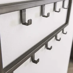 Kapstok Industrieel Metaal met 9 haken - Loft24.nl