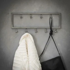 Kapstok Industrieel Metaal met 9 haken - Loft24.nl