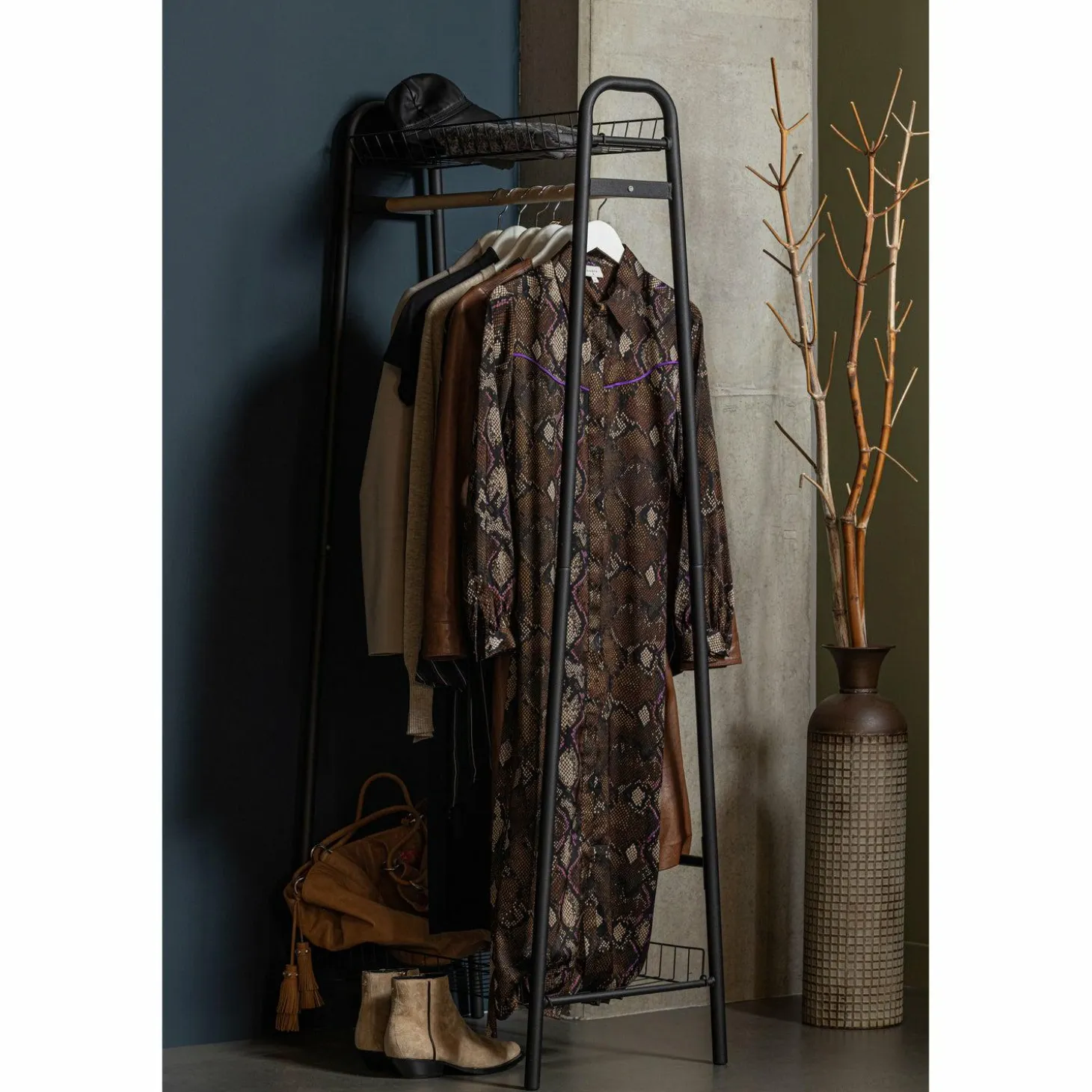 Kledingrek Jovi Metaal en hout - Loft24.nl