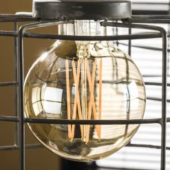 Kooldraadlamp Bol L Ø9.5cm Amberkleurig dimbaar - Loft24.nl