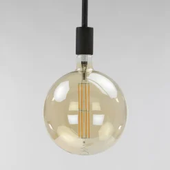 Kooldraadlamp Bol XXL Ø20 Amberkleurig dimbaar - Loft24.nl