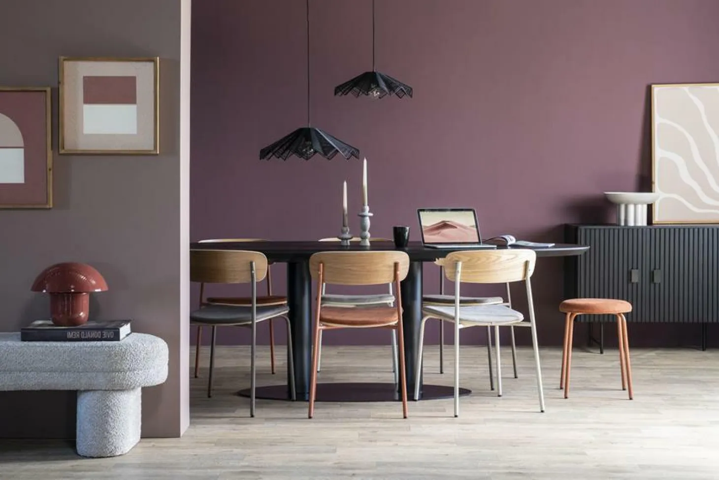 Kruk Skola - Beige (zithoogte 47 cm) - Loft24.nl