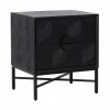 Ladenkast/Nachtkastje Blax 2-laden (Black) - Loft24.nl
