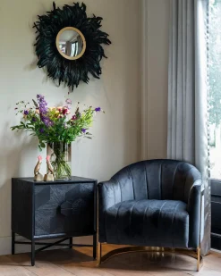 Ladenkast/Nachtkastje Blax 2-laden (Black) - Loft24.nl