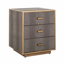 Ladenkast/Nachtkastje Classio 3-laden (Brushed Gold) - Loft24.nl