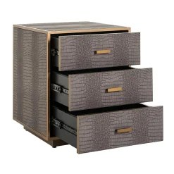 Ladenkast/Nachtkastje Classio 3-laden (Brushed Gold) - Loft24.nl