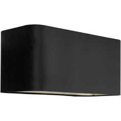 Lampenkap Maddy black velvet, rechthoekig (Black) - Loft24.nl