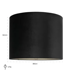 Lampenkap Maddy Velvet kleur Zwart - Loft24.nl