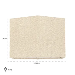 Lampenkap Miley Bouclé kleur Zand - Loft24.nl