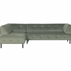 Lloyd hoekbank links gewassen fluweel waterplant - Loft24.nl