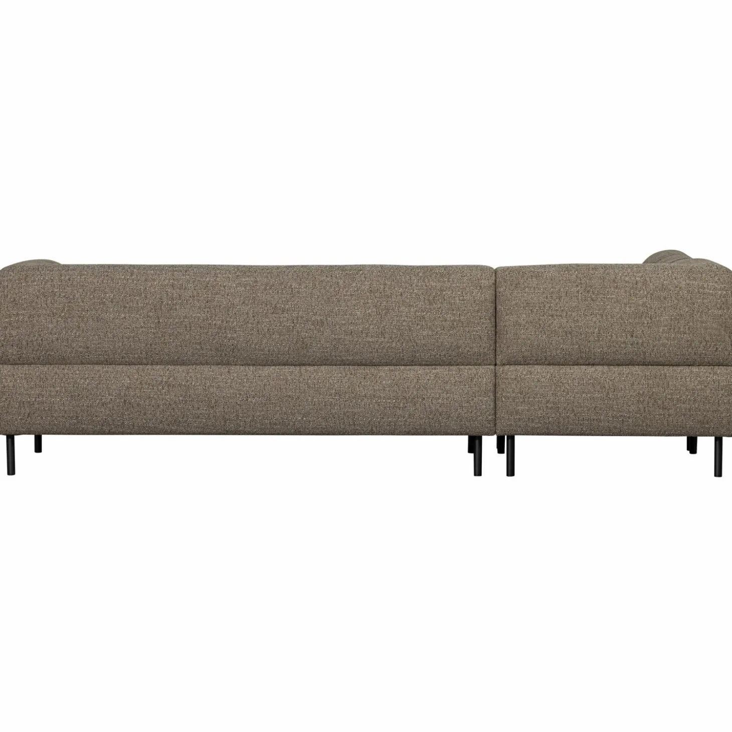 Lloyd hoekbank links grof geweven donkerbruin melange - Loft24.nl