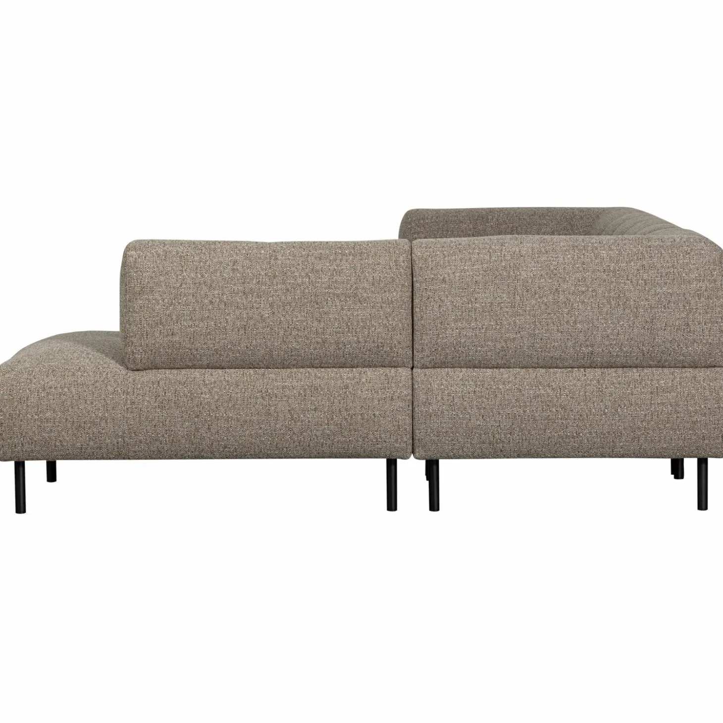 Lloyd hoekbank rechts grof geweven bruin melange - Loft24.nl