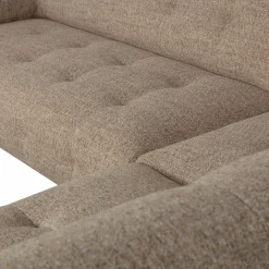 Lloyd hoekbank rechts grof geweven bruin melange - Loft24.nl