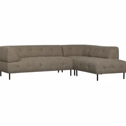 Lloyd hoekbank rechts grof geweven donkerbruin melange - Loft24.nl