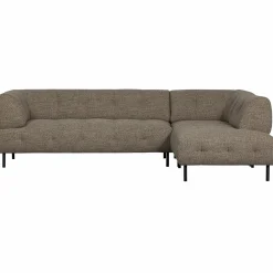 Lloyd hoekbank rechts grof geweven donkerbruin melange - Loft24.nl