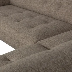 Lloyd hoekbank rechts grof geweven donkerbruin melange - Loft24.nl