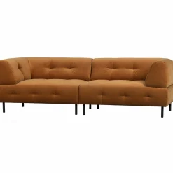 Lloyd 4-zits bank gewassen fluweel cinnamon - Loft24.nl